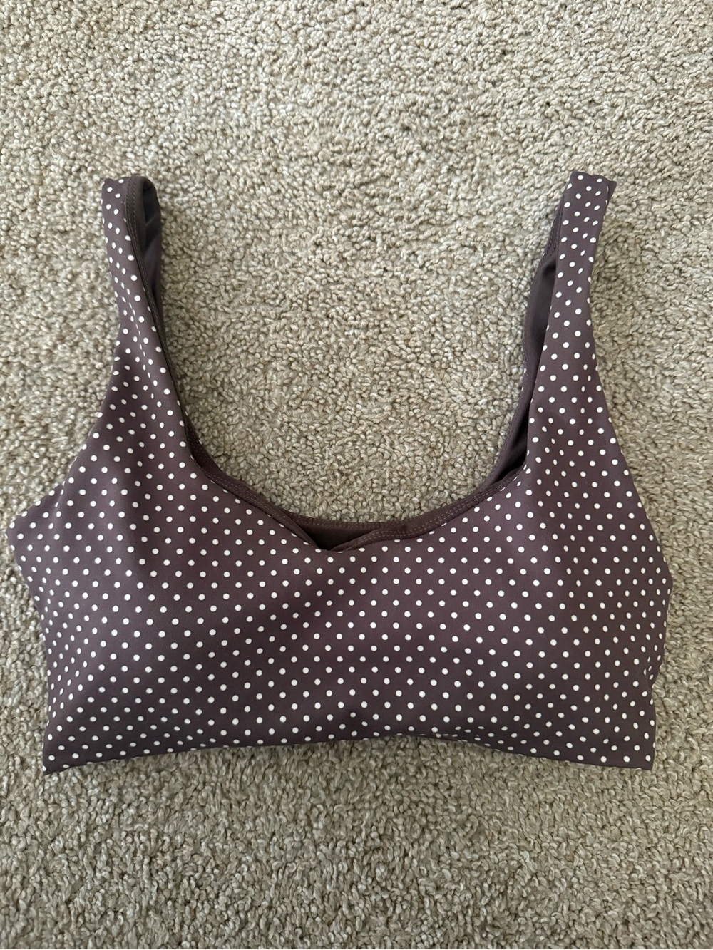 Polka Dot Brown Scoop-Neck Bralette - Women's Intimates